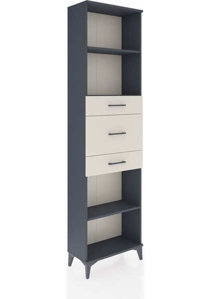 Arges Dolap 3 Raflı 3 Çekmeceli 60X30X221 Antrasit-Aytaşı fiyatları