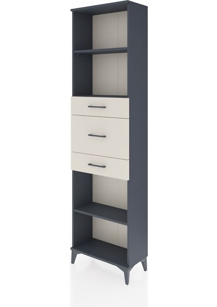 Arges Dolap 3 Raflı 3 Çekmeceli 60X30X221 Antrasit-Aytaşı modelleri
