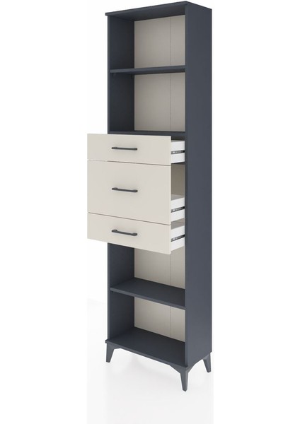 Arges Dolap 3 Raflı 3 Çekmeceli 60X30X221 Antrasit-Aytaşı fırsatları