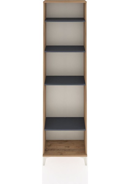 Arges Dolap 4 Raflı 60X30X221 Çam-Antrasit