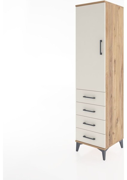 Hyperion Dolap 2 Raflı 4 Çekmeceli Tek Kapaklı 44X44X182 Çam-Aytaşı modelleri