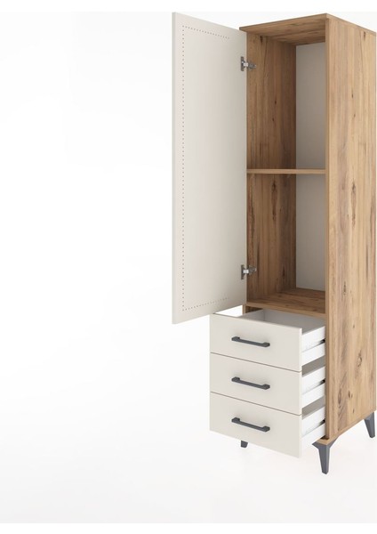 Hyperion Dolap 2 Raflı 3 Çekmeceli Tek Kapaklı 44X44X182 Çam-Aytaşı fırsatları