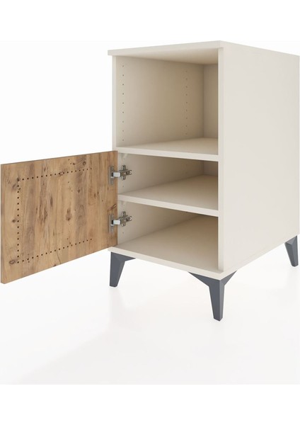 Kronos Komodin 2 Raflı Tek Kapaklı 44X59X80 Aytaşı-Çam fırsatları