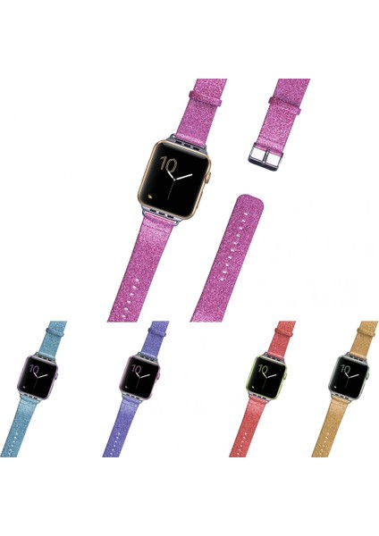 Ally Apple Watch 7-8 45MM 6-5-4 44MM Kordon Kayış Deri Parlak 3-2-1 42MM-(1903) fiyatları