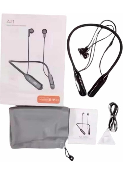 Boyun Bantlı Kablolu Yüksek Ses Kaliteli Bluetooth Kulaklık Uzun Pil Ömrü 100 Saat Sarj indirimleri