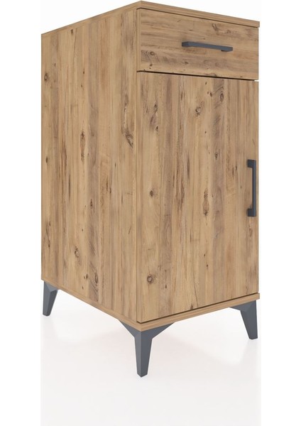 Kronos Komodin 2 Raflı Tek Çekmeceli Tek Kapaklı 44X59X96 Çam-Çam fiyatları