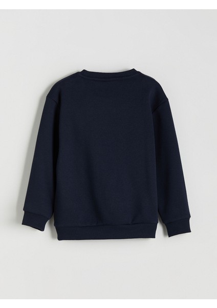 Yeni Sezon Bisiklet Yaka New York Baskılı Erkek Çocuk Sweatshirt modelleri