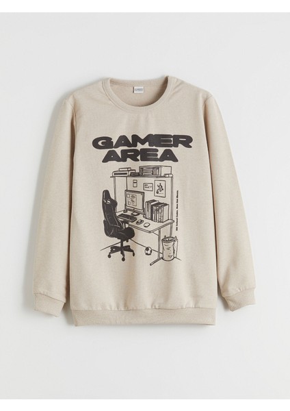 Yeni Sezon Bisiklet Yaka Erkek Çocuk Sweatshirt