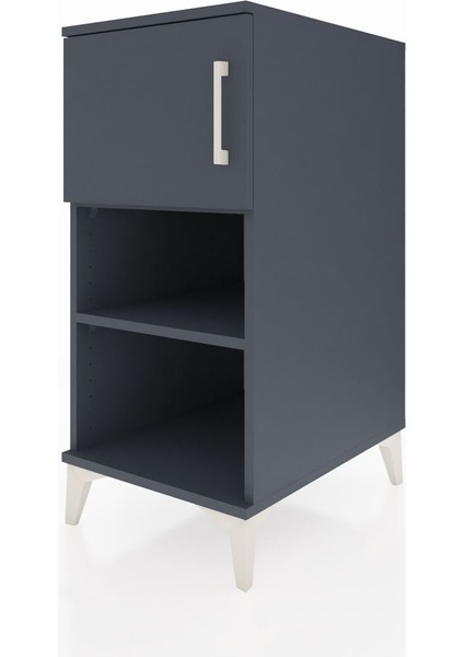 Kronos Komodin 2 Raflı Tek Kapaklı 44X59X96 Antrasit-Antrasit modelleri