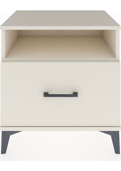 Hyperion Komodin Tek Raflı Tek Çekmeceli 60X44X64 Aytaşı-Aytaşı