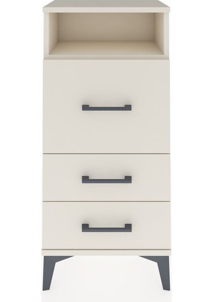 Arges Komodin Tek Raflı 3 Çekmeceli 44X30X96 Aytaşı-Aytaşı