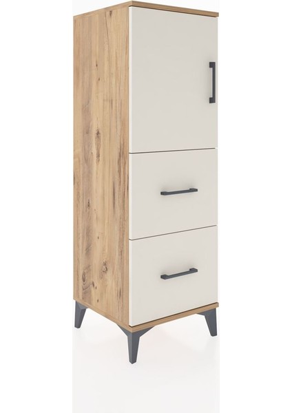 Hyperion Dolap 2 Raflı 2 Çekmeceli Tek Kapaklı 44X44X134 Çam-Aytaşı fiyatları