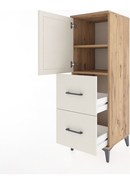 Hyperion Dolap 2 Raflı 2 Çekmeceli Tek Kapaklı 44X44X134 Çam-Aytaşı fırsatları