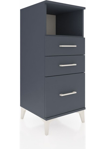 Hyperion Komodin Tek Raflı 3 Çekmeceli 44X44X106 Antrasit-Antrasit fiyatları