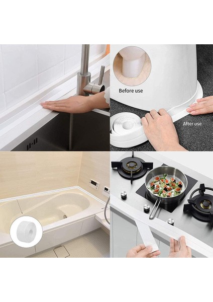 Su Sızdırmaz Lavabo ve Küvet İzolasyon Bandı – 3.2 m x 38 mm modelleri