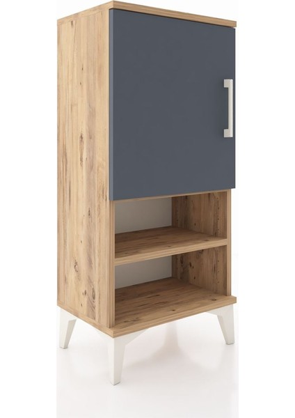 Arges Komodin 3 Raflı Tek Kapaklı 44X30X96 Çam-Antrasit fiyatları