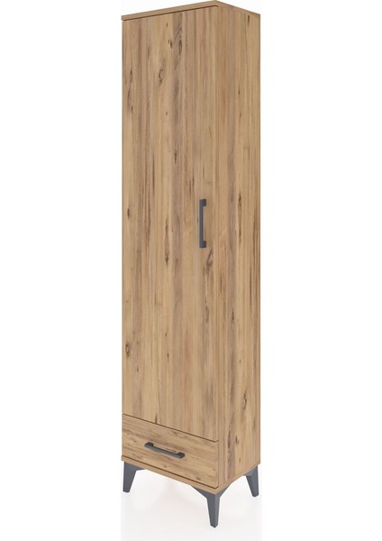 Arges Dolap 5 Raflı Tek Çekmeceli Tek Kapaklı 44X30X182 Çam-Çam modelleri