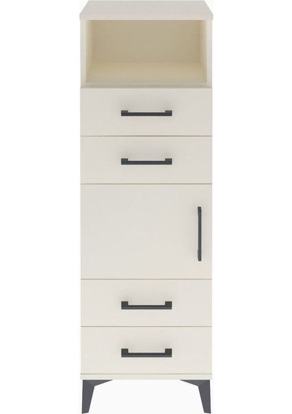 Arges Dolap 2 Raflı 4 Çekmeceli Tek Kapaklı 44X30X134 Aytaşı-Aytaşı