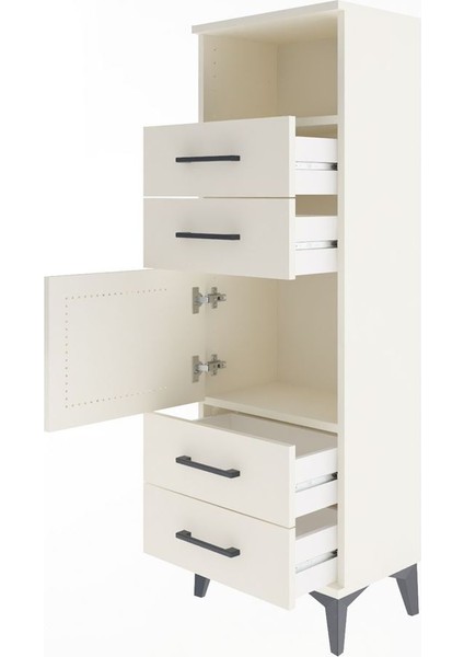 Arges Dolap 2 Raflı 4 Çekmeceli Tek Kapaklı 44X30X134 Aytaşı-Aytaşı fırsatları
