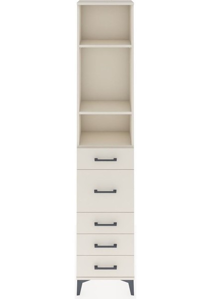 Arges Dolap 3 Raflı 5 Çekmeceli 44X30X221 Aytaşı-Aytaşı