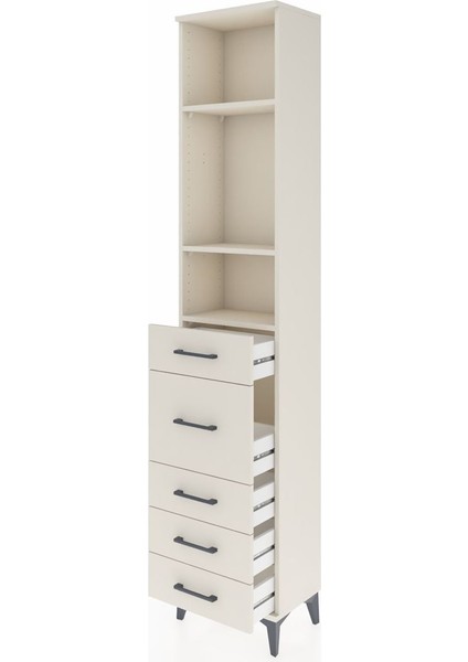 Arges Dolap 3 Raflı 5 Çekmeceli 44X30X221 Aytaşı-Aytaşı fırsatları