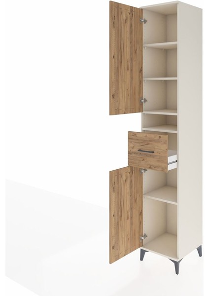 Hyperion Dolap 5 Raflı Tek Çekmeceli 2 Kapaklı 44X44X243 Aytaşı-Çam fırsatları