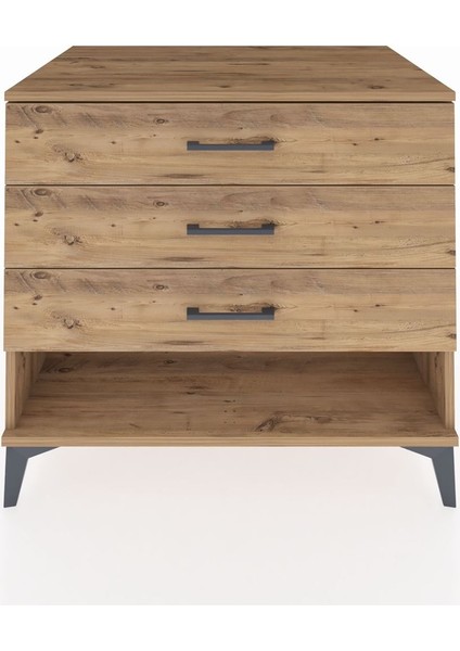 Kronos Şifonyer 3 Çekmeceli 88X59X80 Çam-Çam