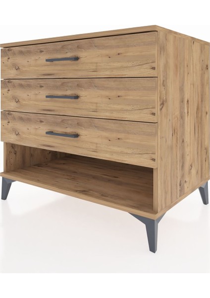 Kronos Şifonyer 3 Çekmeceli 88X59X80 Çam-Çam modelleri