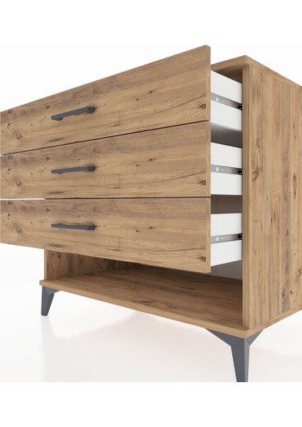 Kronos Şifonyer 3 Çekmeceli 88X59X80 Çam-Çam indirimleri