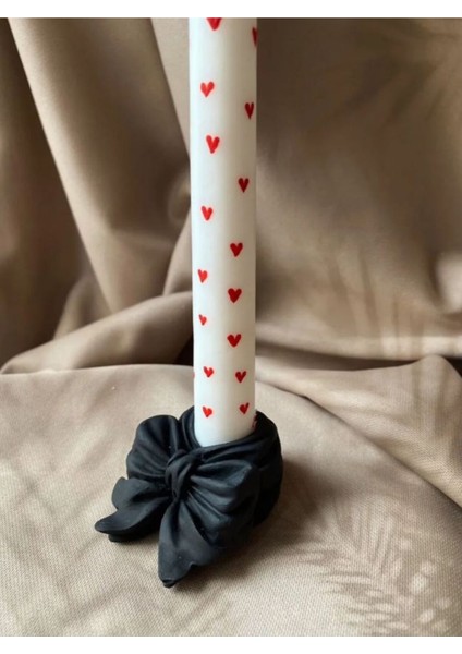 Siyah Kurdele , Fiyonk Şeklinde Şamdanlık , Mumluk (1 Adet) Mum Tutucu fiyatları