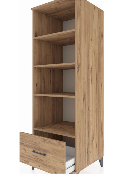 Kronos Dolap 4 Raflı Tek Çekmeceli 60X59X182 Çam-Çam indirimleri