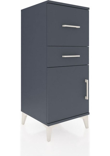 Hyperion Komodin 2 Çekmeceli Tek Kapaklı 44X44X106 Antrasit-Antrasit fiyatları