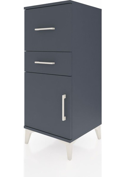 Hyperion Komodin 2 Çekmeceli Tek Kapaklı 44X44X106 Antrasit-Antrasit modelleri