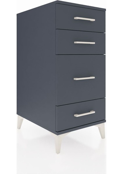 Kronos Komodin 4 Çekmeceli 44X59X96 Antrasit-Antrasit fiyatları