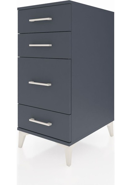 Kronos Komodin 4 Çekmeceli 44X59X96 Antrasit-Antrasit modelleri