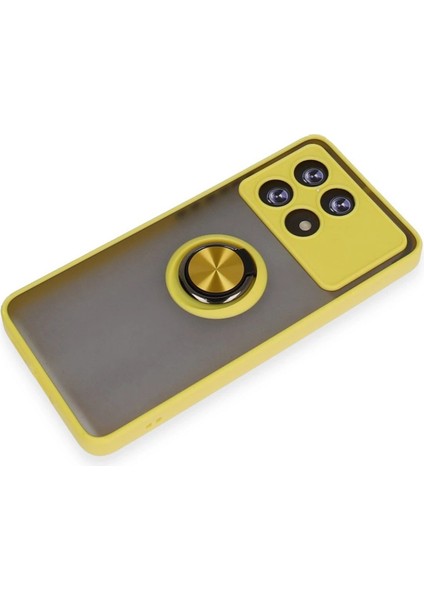 CPT16 Xiaomi Poco X6 Pro Kılıf Montreal Yüzüklü Silikon Kapak - Sarı fırsatları
