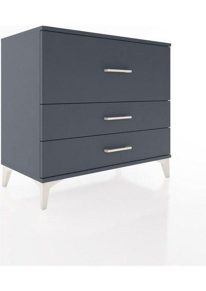 Hyperion Şifonyer 3 Çekmeceli 88X44X80 Antrasit-Antrasit fiyatları