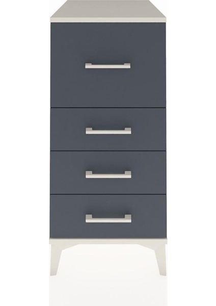 Kronos Komodin 4 Çekmeceli 44X59X96 Aytaşı-Antrasit