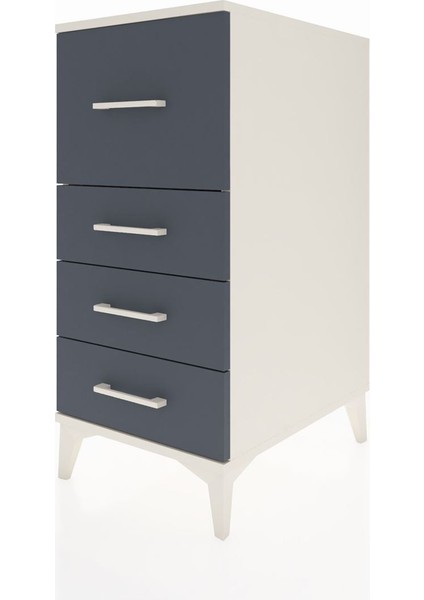 Kronos Komodin 4 Çekmeceli 44X59X96 Aytaşı-Antrasit modelleri