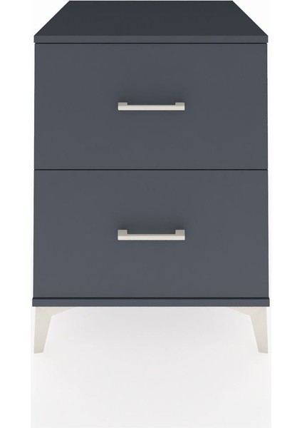 Kronos Komodin 2 Çekmeceli 60X59X80 Antrasit-Antrasit