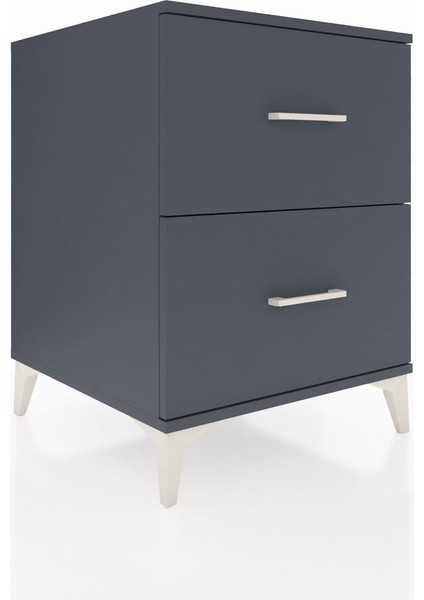 Kronos Komodin 2 Çekmeceli 60X59X80 Antrasit-Antrasit fiyatları