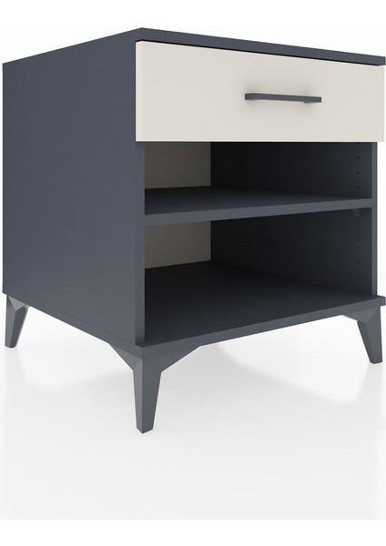 Kronos Komodin Tek Raflı Tek Çekmeceli 60X59X64 Antrasit-Aytaşı modelleri