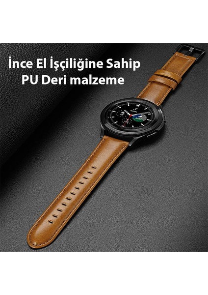 Dux Ducis Sm Galaxy Watch 22MM-HUAWEI Gt3-Gt3 Pro 46MM-MAGIC 2 46MM Için Business Deri Kayış KORDON-(1903) modelleri