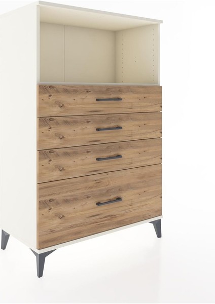 Hyperion Dolap Tek Raflı 4 Çekmeceli 88X44X134 Aytaşı-Çam fiyatları