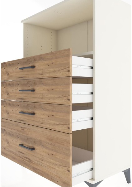 Hyperion Dolap Tek Raflı 4 Çekmeceli 88X44X134 Aytaşı-Çam indirimleri