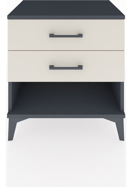 Hyperion Komodin 2 Çekmeceli 60X44X64 Antrasit-Aytaşı