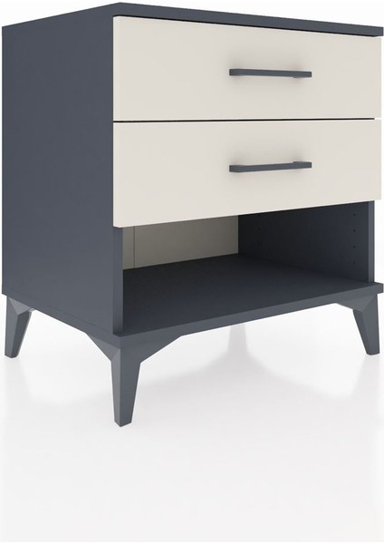 Hyperion Komodin 2 Çekmeceli 60X44X64 Antrasit-Aytaşı fiyatları