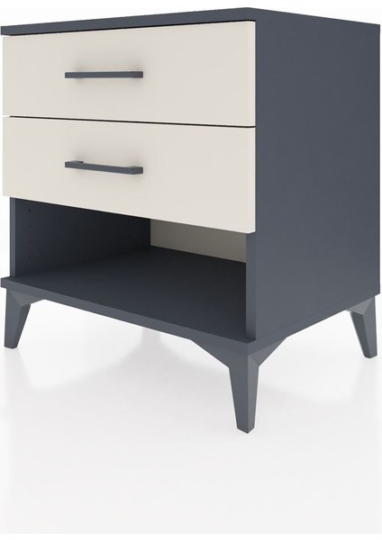 Hyperion Komodin 2 Çekmeceli 60X44X64 Antrasit-Aytaşı modelleri