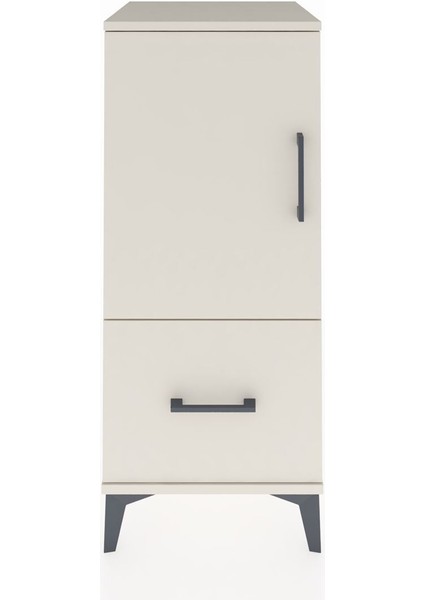 Hyperion Komodin 2 Raflı Tek Çekmeceli Tek Kapaklı 44X44X106 Aytaşı-Aytaşı