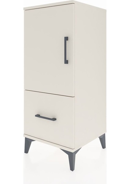 Hyperion Komodin 2 Raflı Tek Çekmeceli Tek Kapaklı 44X44X106 Aytaşı-Aytaşı modelleri